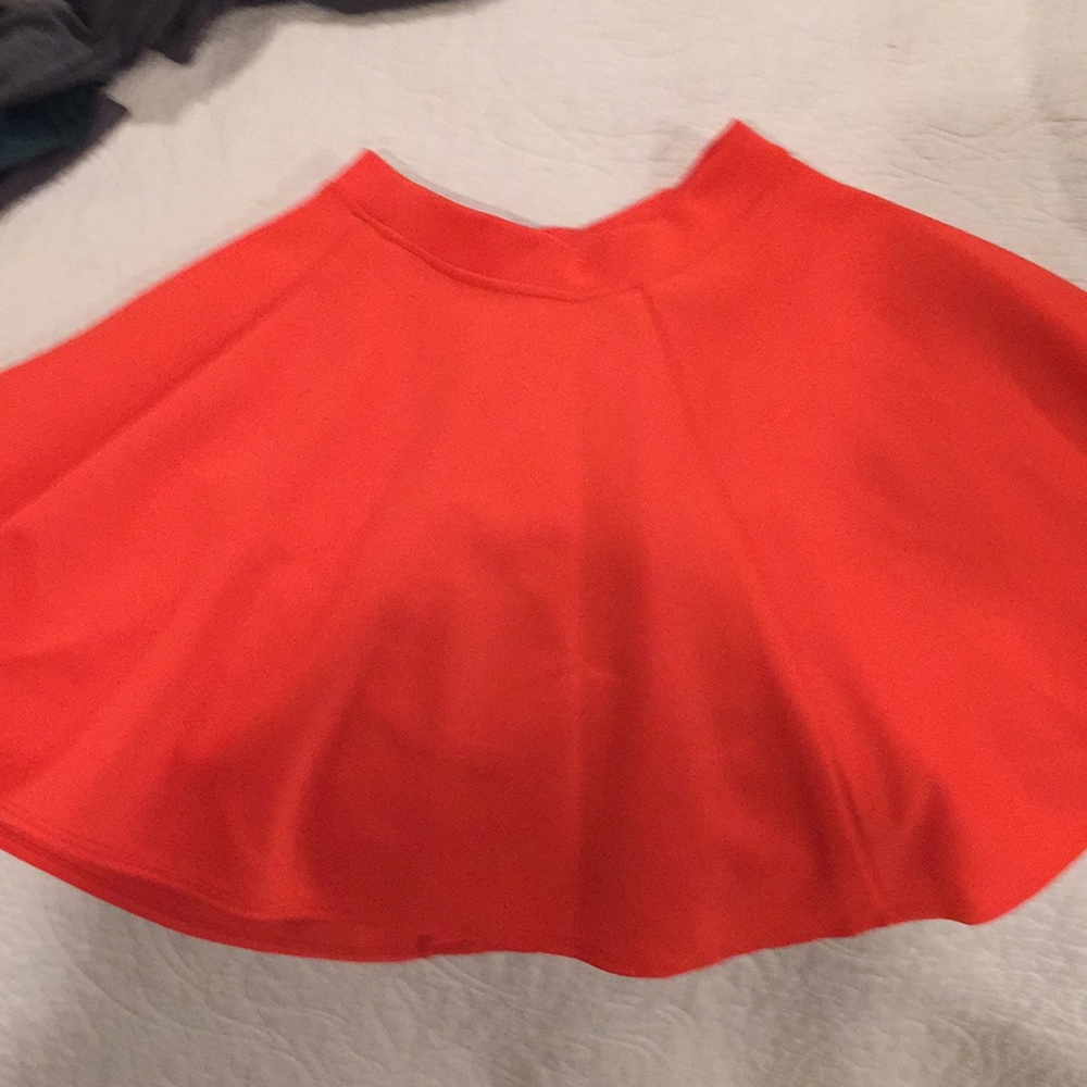 Coral circle skirt